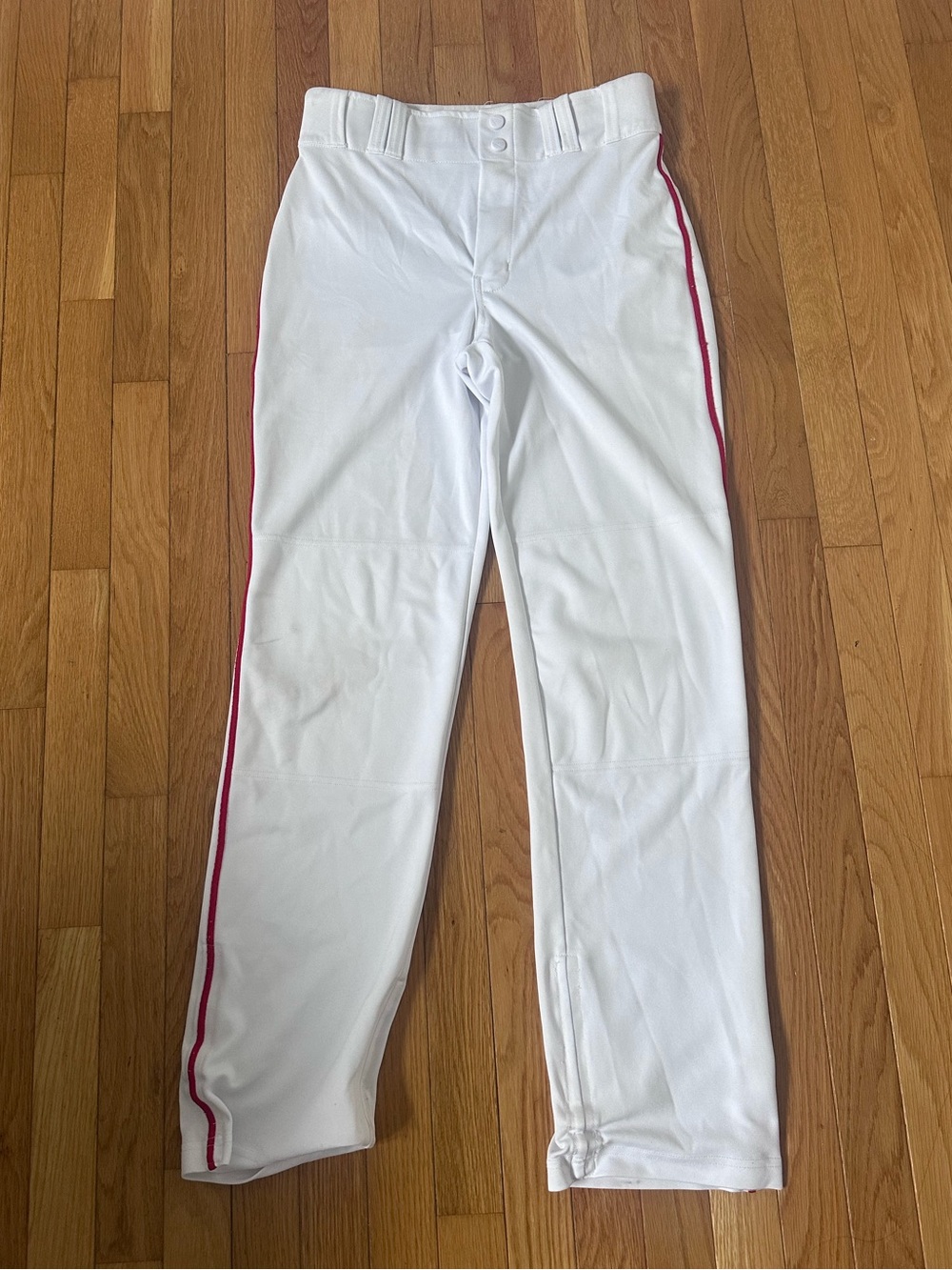 Boys Youth XL White with Red Pin Stripes Champro Baseball Long Pants